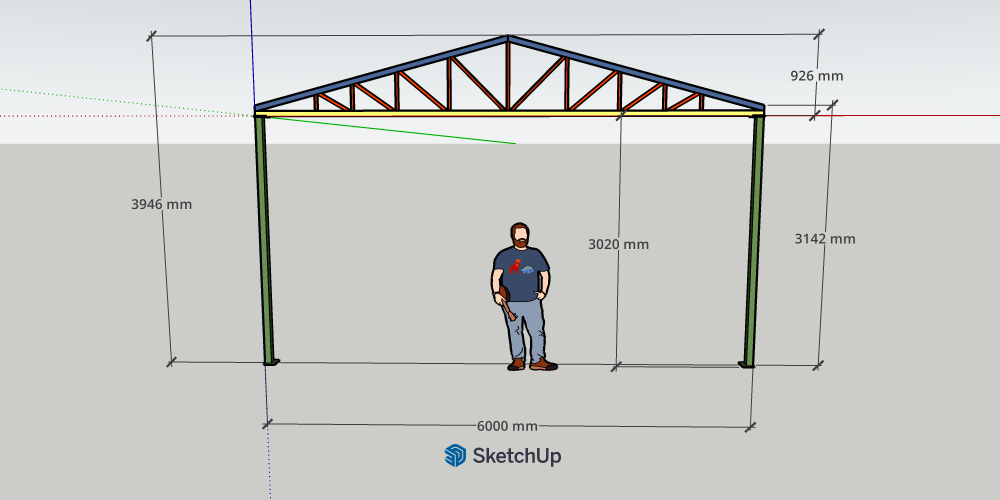 Przęsło ramowe o rozpiętości 6m