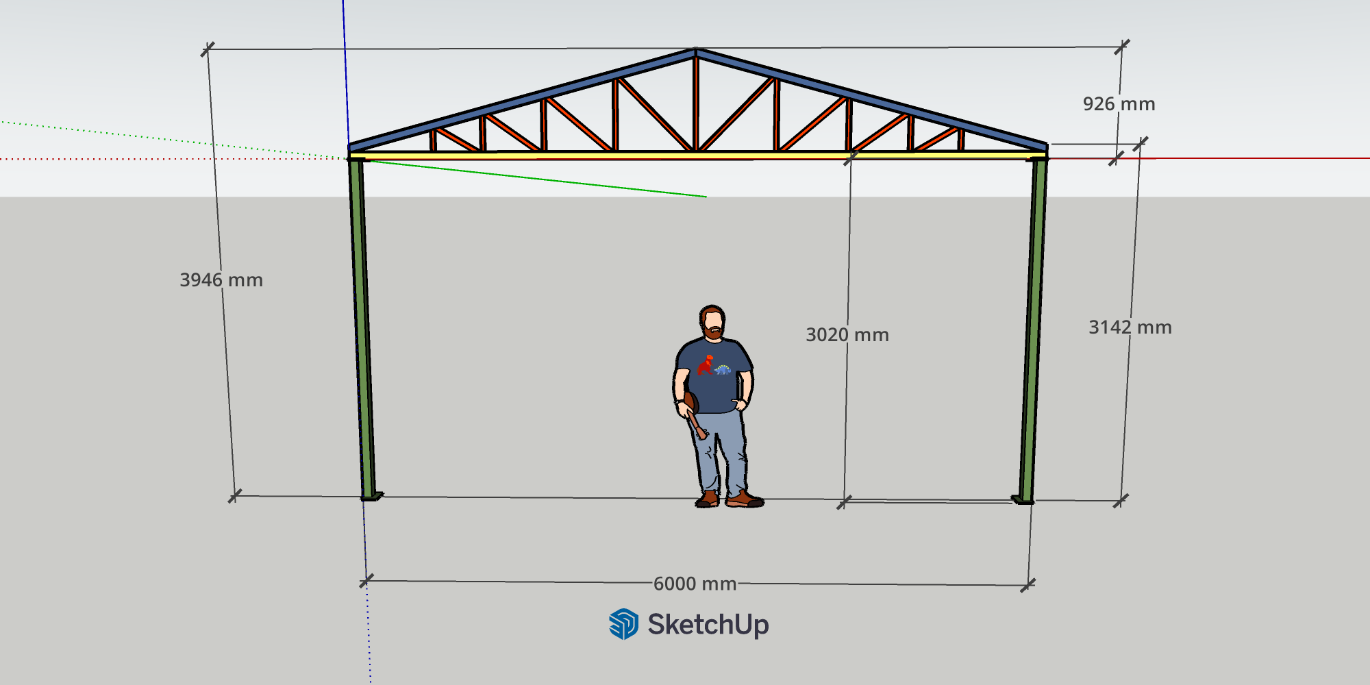 Przęsło ramowe o rozpiętości 6m